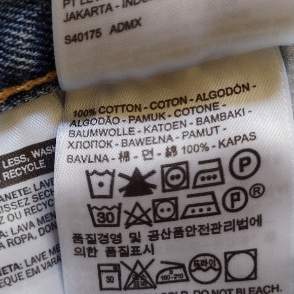 Levi's 505 Straight Leg Denim Jeans Sz 38 - Picture 10 of 11